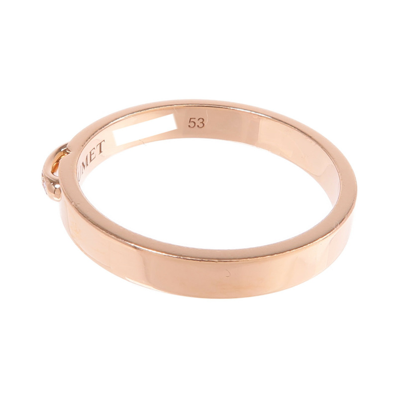 Chaumet 18K玫瑰金Liens Evidence Ring鑽石戒指Chaumet#53/US#6.5-5