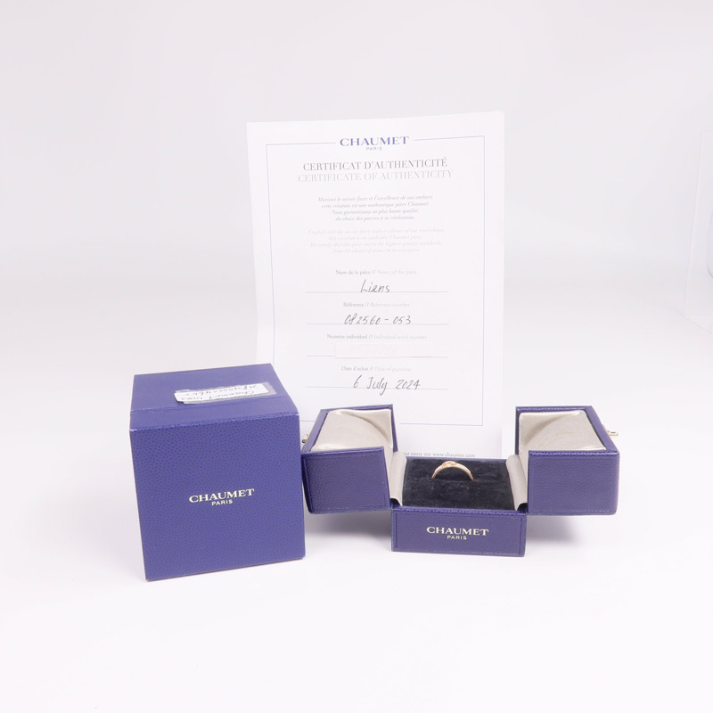 Chaumet 18K玫瑰金Liens Evidence Ring鑽石戒指Chaumet#53/US#6.5-8