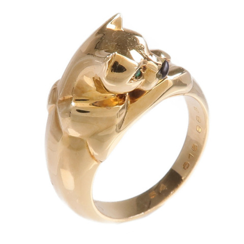 CARTIER 18K黃金Panthere de Cartier Ring戒指Cartier#54/US#6.75