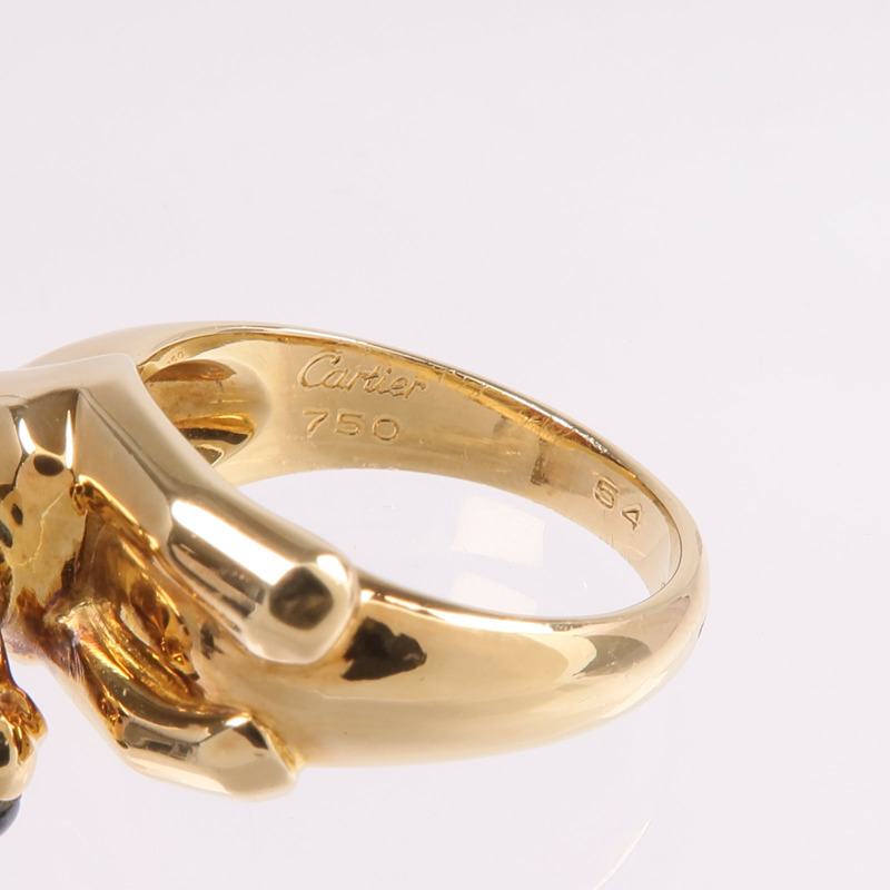 CARTIER 18K黃金Panthere de Cartier Ring戒指Cartier#54/US#6.75-5