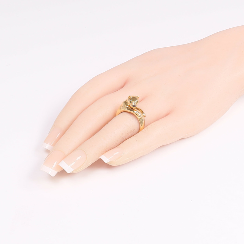 CARTIER 18K黃金Panthere de Cartier Ring戒指Cartier#54/US#6.75-7