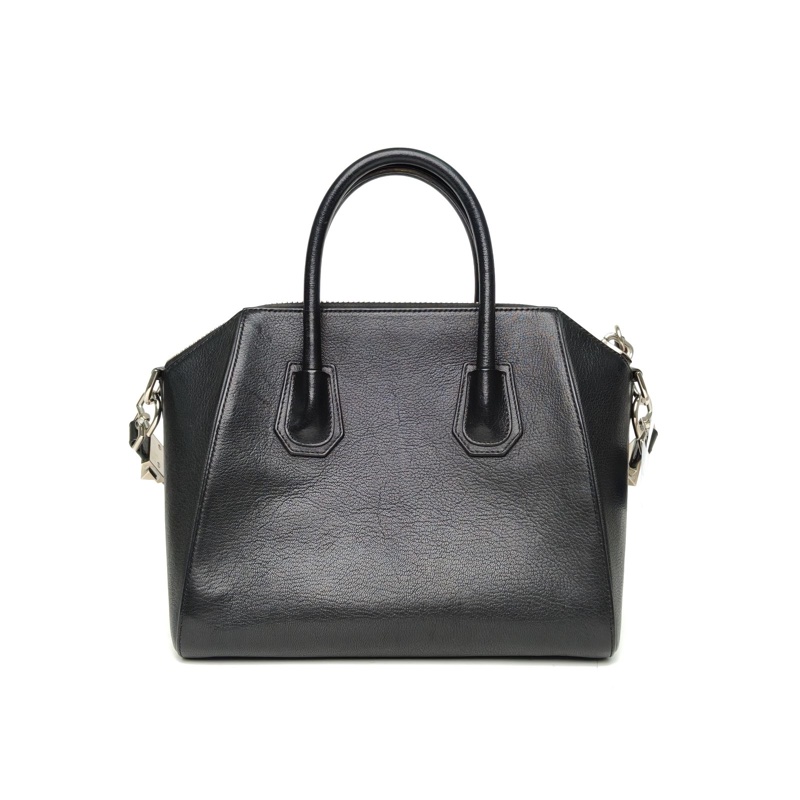 GIVENCHY ANTIGONA鑽石包中號33黑色牛皮銀扣肩背包-2