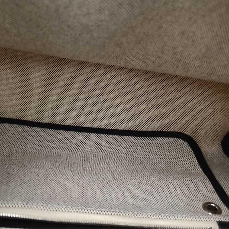 HERMES Herbag31黑色帆布/Hunter牛皮D刻銀扣肩背包-5