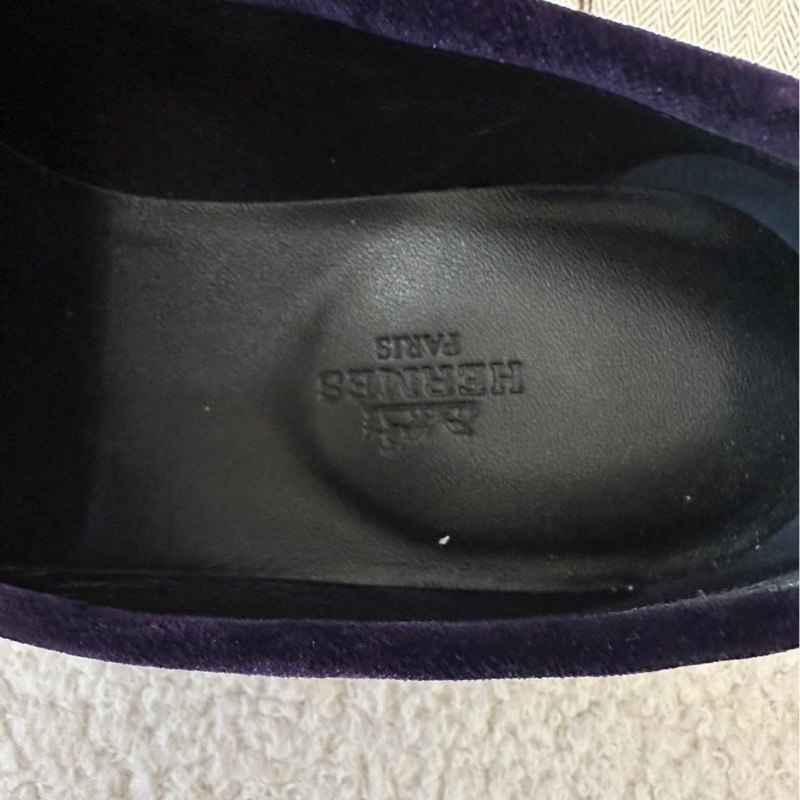 HERMÈS愛馬仕 全新 H扣37碼麂皮鞋-7