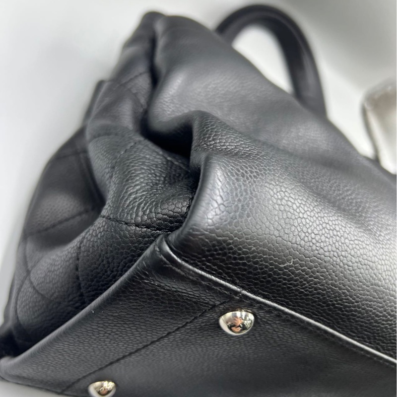 【95新 ✨ 全網最低價！】Chanel香奈兒 中古黑色托特 牛皮 鐳射標12開（下單前先詢問庫存❗️）-29