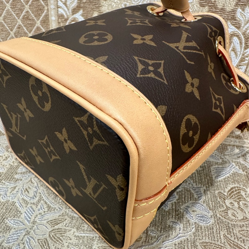 LV 原花金釦Nano Noe手提斜背水桶包M81266-6
