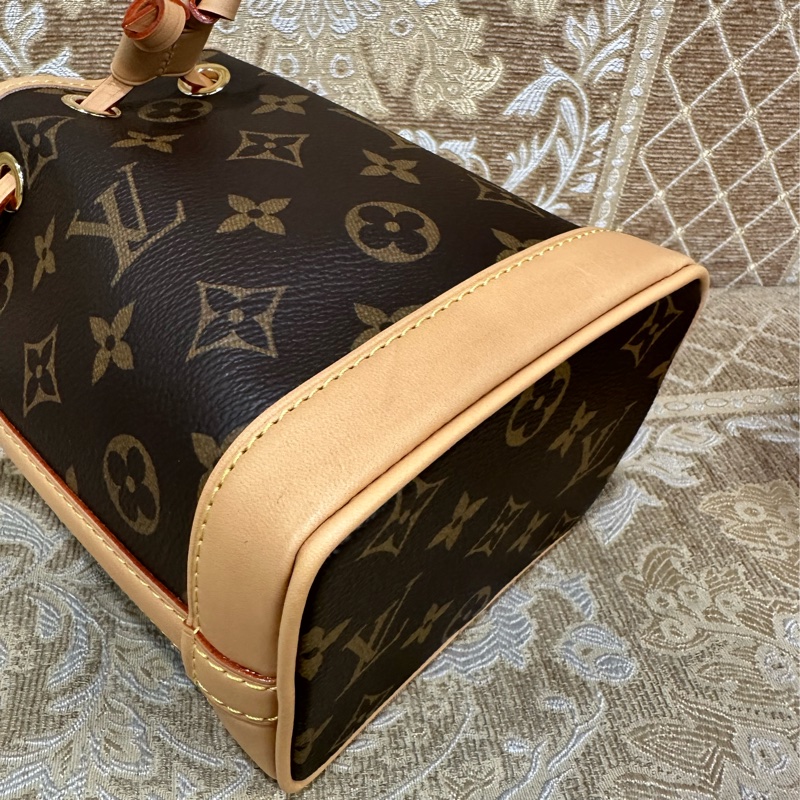 LV 原花金釦Nano Noe手提斜背水桶包M81266-7