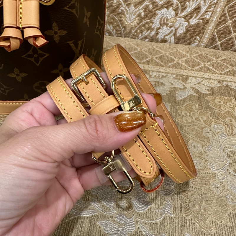 LV 原花金釦Nano Noe手提斜背水桶包M81266-10