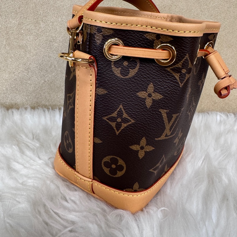 LV Nano Noe老花手提斜背迷你水桶 晶片款 近全新-2