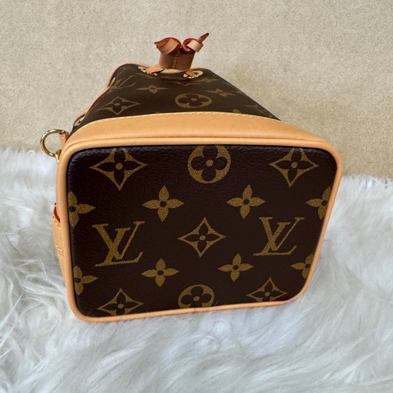 LV Nano Noe老花手提斜背迷你水桶 晶片款 近全新-4