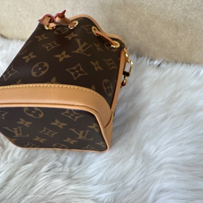 LV Nano Noe老花手提斜背迷你水桶 晶片款 近全新-6