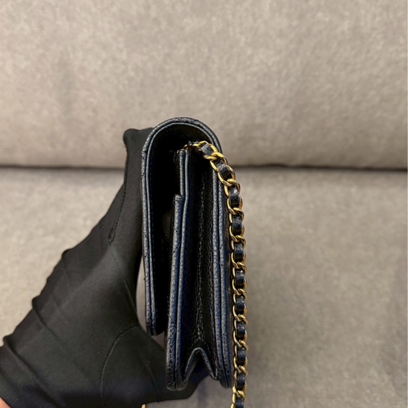 香奈兒黑金荔枝皮woc-2