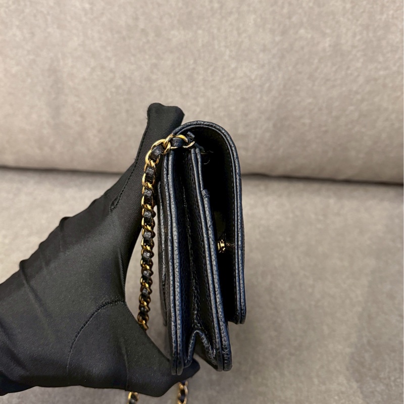 香奈兒黑金荔枝皮woc-5