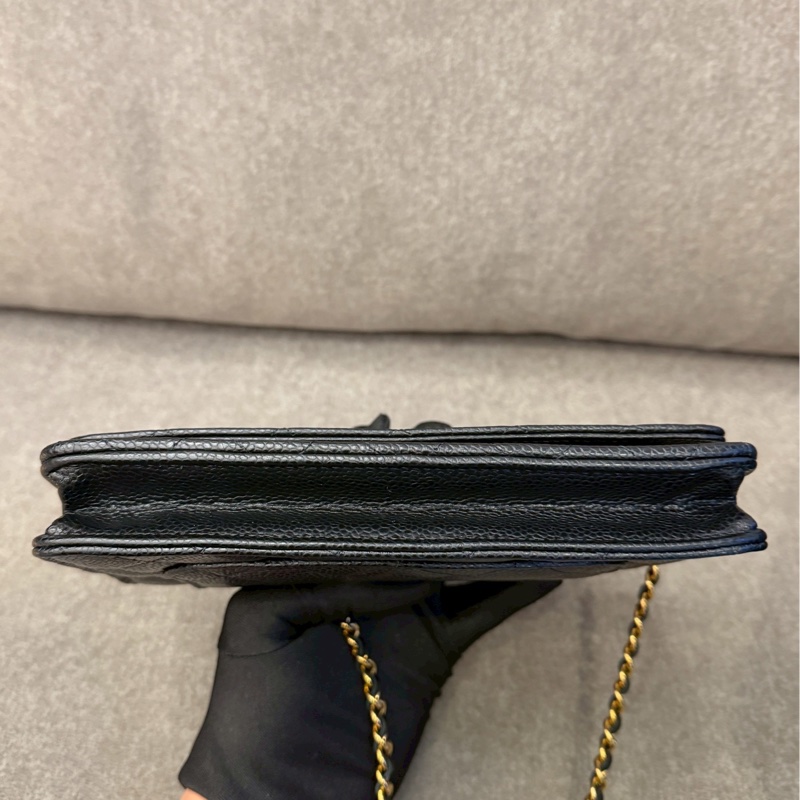 香奈兒黑金荔枝皮woc-8