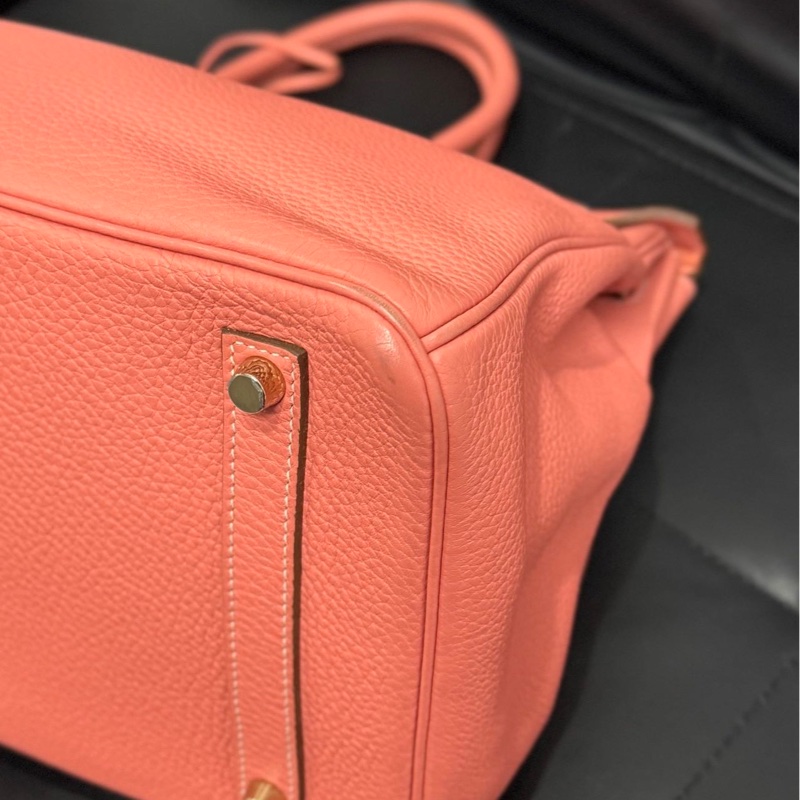 HERMÈS 愛馬仕 Birkin 35 龍蝦粉 TOGO皮 金扣 框Q刻-9