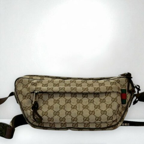 JS1000-GUCCI Ophidia老花緹花布前口袋拉鍊胸口包 802096