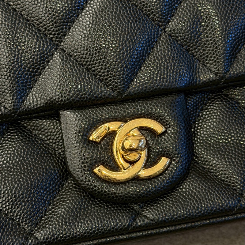 香奈兒黑金23c雙鏈包-6