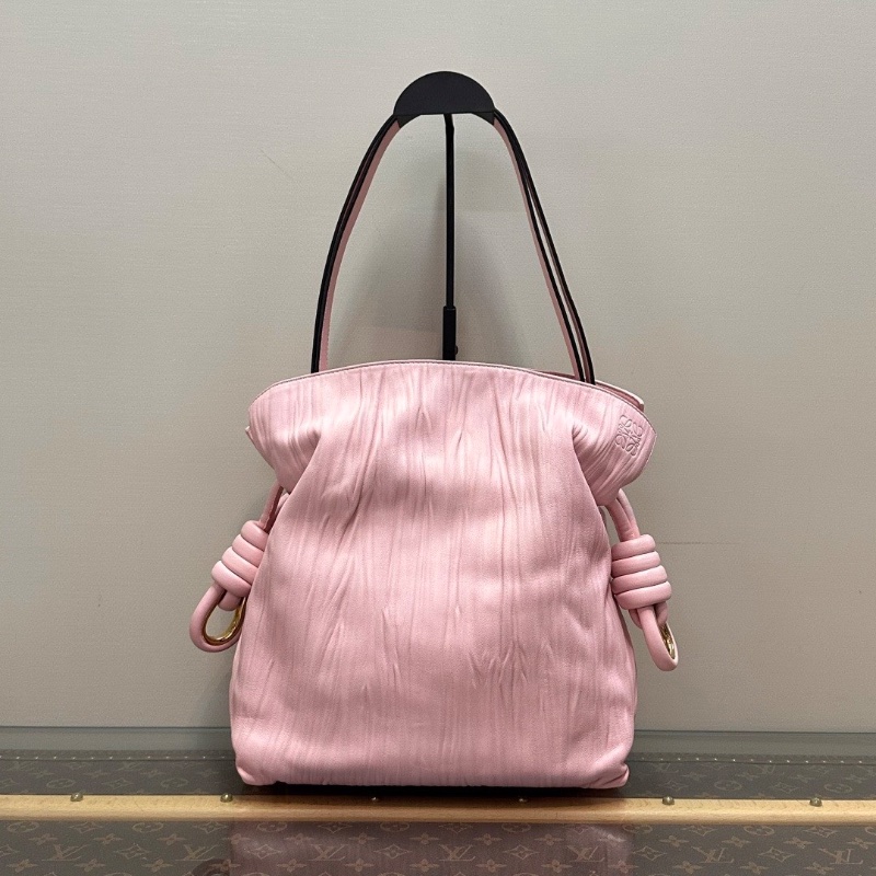 LOEWE Flamenco櫻花粉 福袋肩背包25*27 98新配件塵袋-1