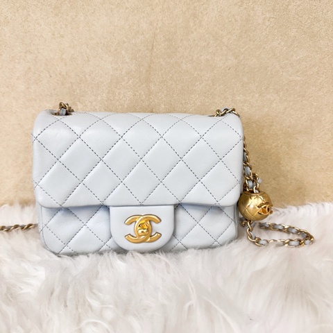 Chanel 23C 淡灰金球方胖子 晶片款