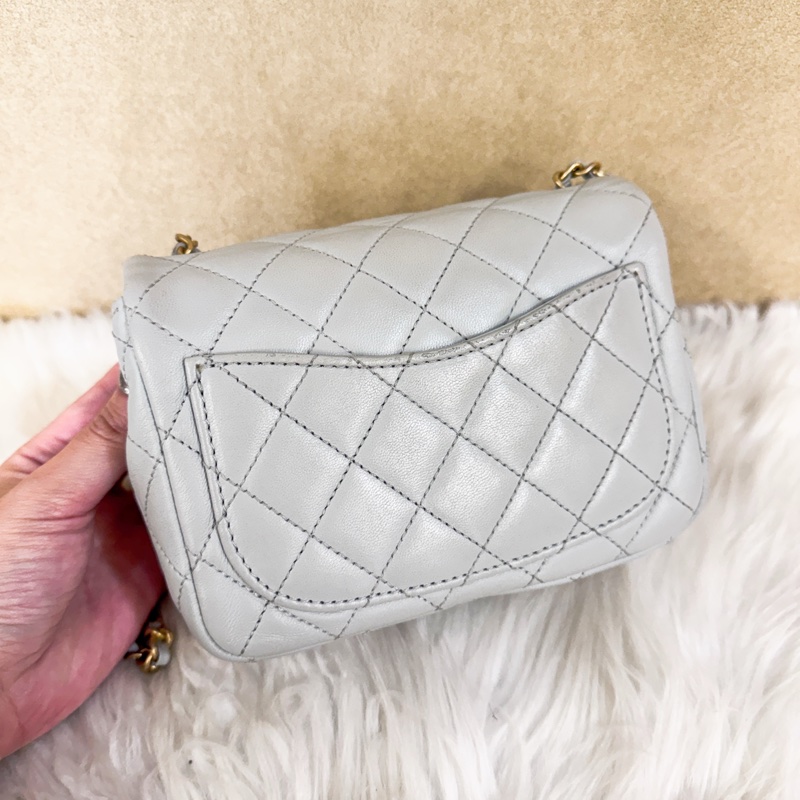 Chanel 23C 淡灰金球方胖子 晶片款-1