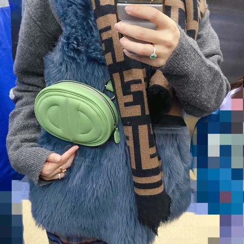 HERMES 酪梨銀扣豬鼻子 In the Loop腰包13*19*4 98新配件塵袋購證