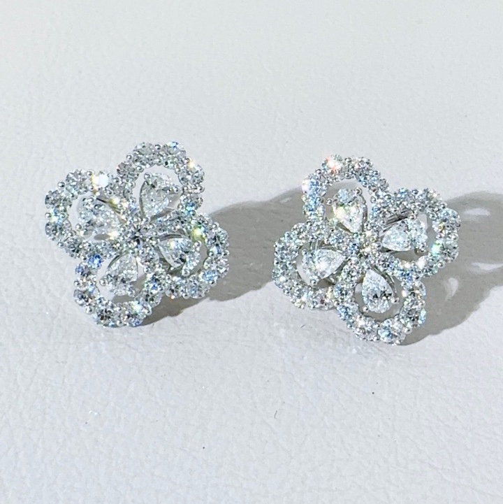 Harry Winston 海瑞溫斯頓 loop系列 鉑金滿鑽耳夾，大號款-2