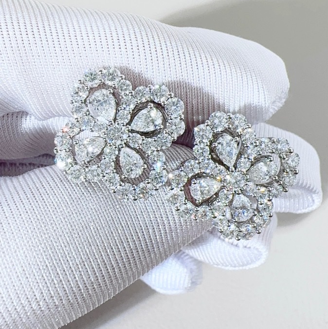 Harry Winston 海瑞溫斯頓 loop系列 鉑金滿鑽耳夾，大號款-4