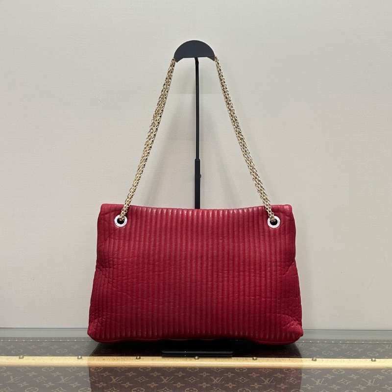 CHANEL 紅金2.55竪紋肩背斜背包36*25*8.5 98新配件塵袋-6