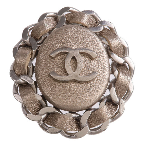 CHANEL 金屬/皮革Brooch胸針