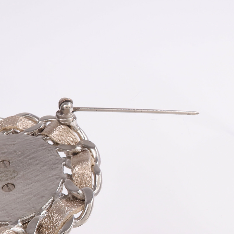 CHANEL 金屬/皮革Brooch胸針-7