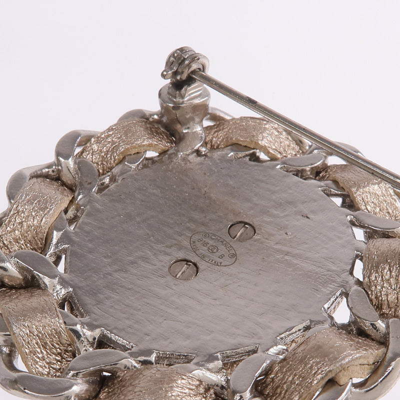 CHANEL 金屬/皮革Brooch胸針-8