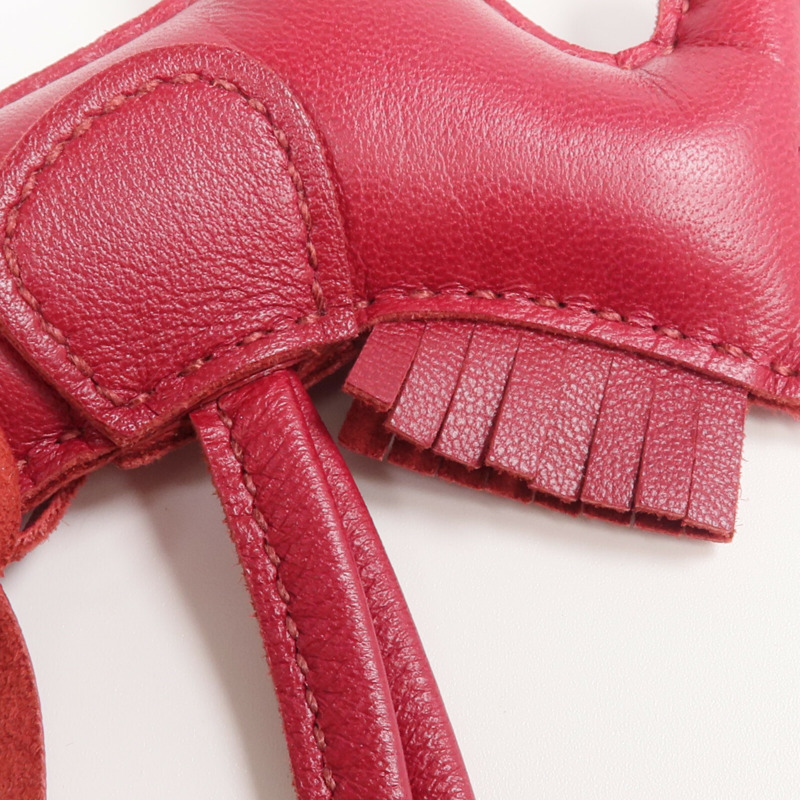 HERMES Milo皮革Rodeo PM掛飾Rubis-3