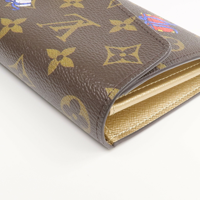 LOUIS VUITTON Monogram Sarah Wallet金扣長錢包-9