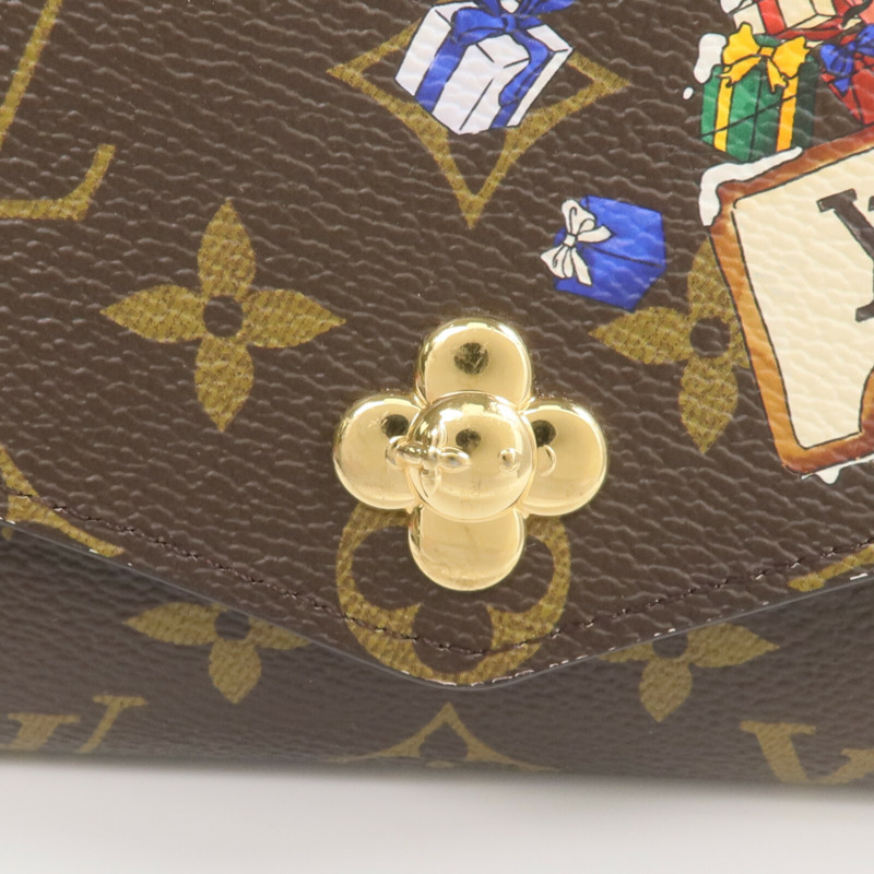 LOUIS VUITTON Monogram Sarah Wallet金扣長錢包-10