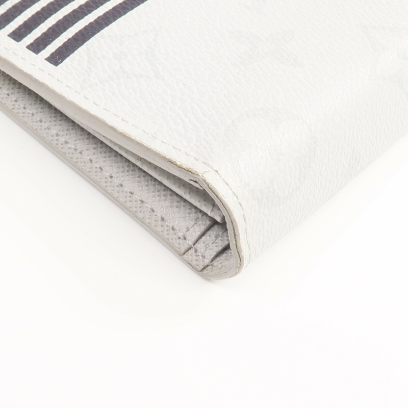 LOUIS VUITTON Monogram Logo Story Portefeuille Brazza Wallet銀扣長錢包-10