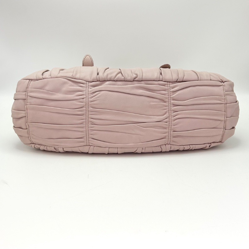 PRADA 粉色金標手提肩背包38*18*11 98新配件塵袋-4