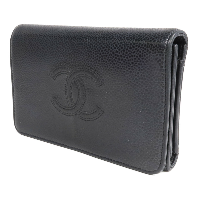 CHANEL 牛皮皮革Wallet金扣錢包-2