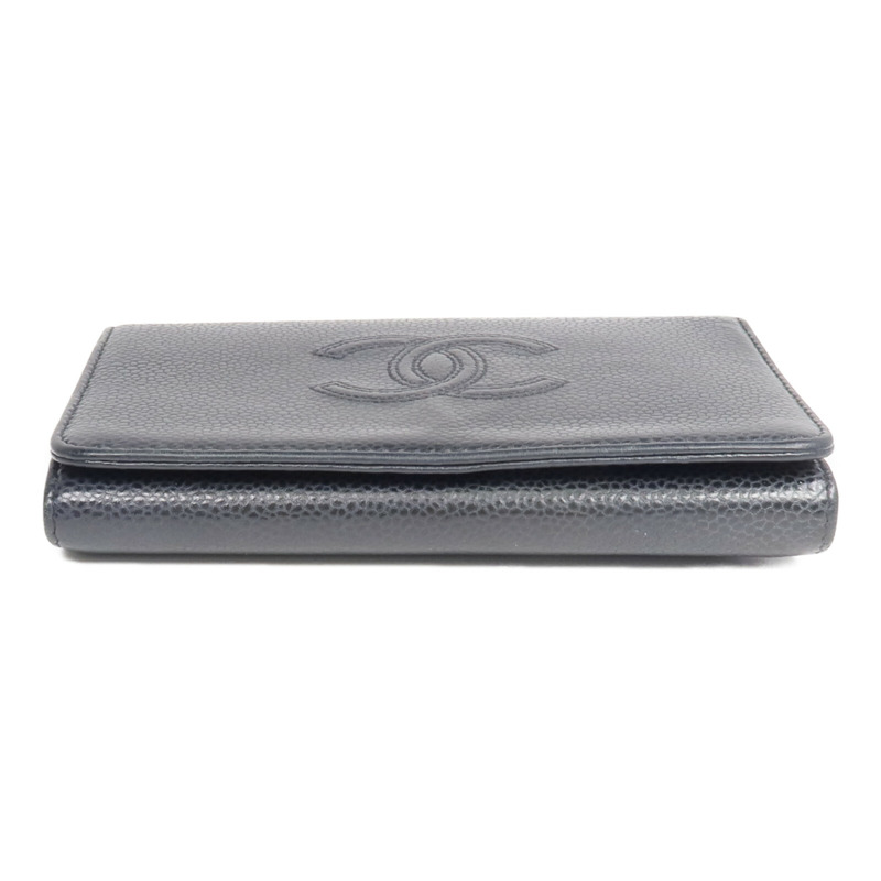 CHANEL 牛皮皮革Wallet金扣錢包-5