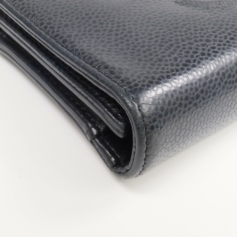 CHANEL 牛皮皮革Wallet金扣錢包-18