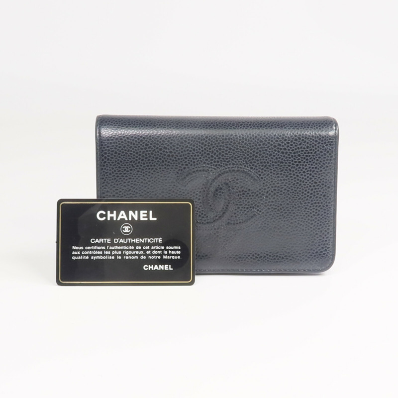 CHANEL 牛皮皮革Wallet金扣錢包-20