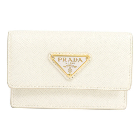 PRADA Saffiano皮革Card Case金扣卡片套