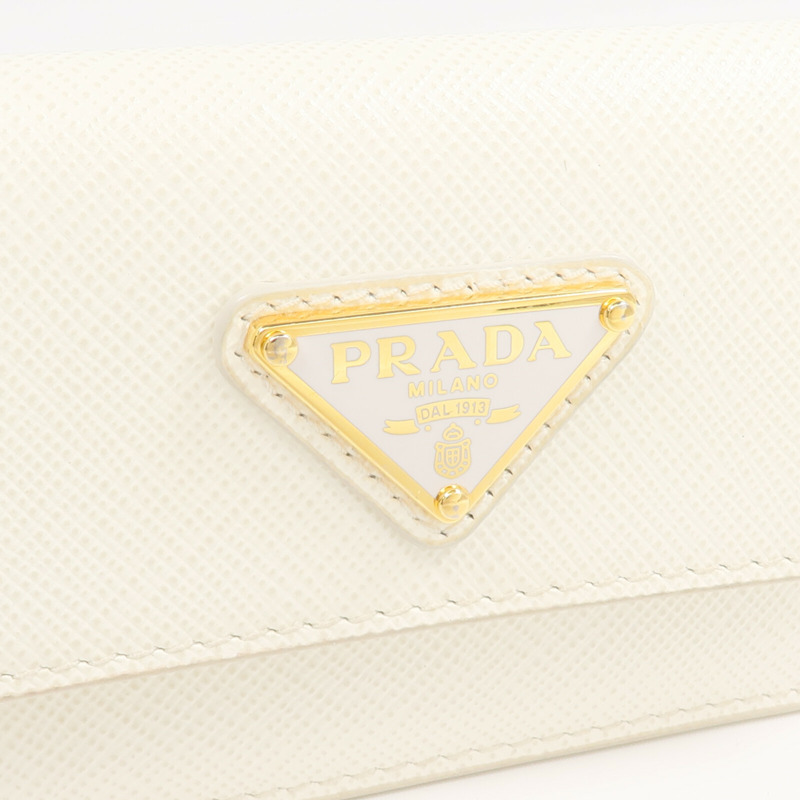 PRADA Saffiano皮革Card Case金扣卡片套-10