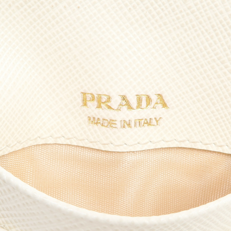 PRADA Saffiano皮革Card Case金扣卡片套-12