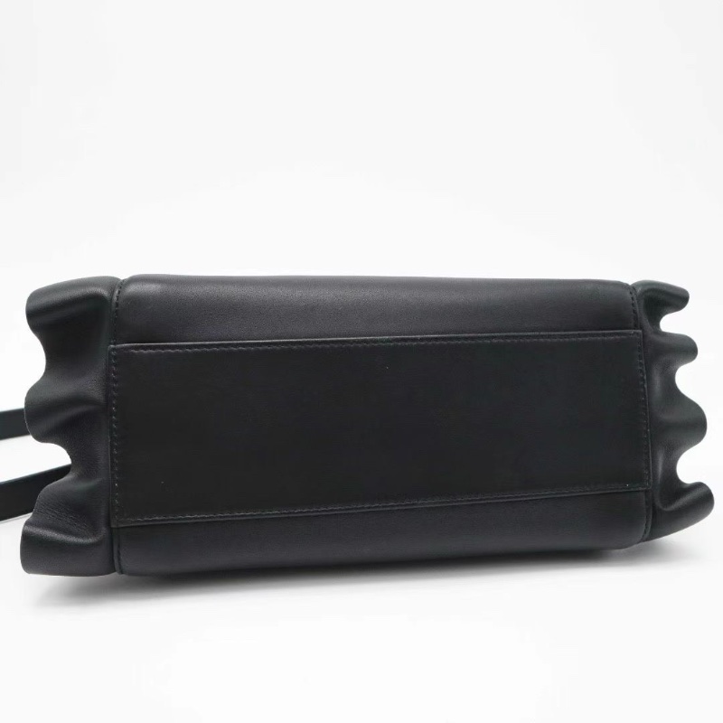 FENDI 小號 Peekaboo 荷葉邊 手提包23*16*12 98新配件塵袋-4