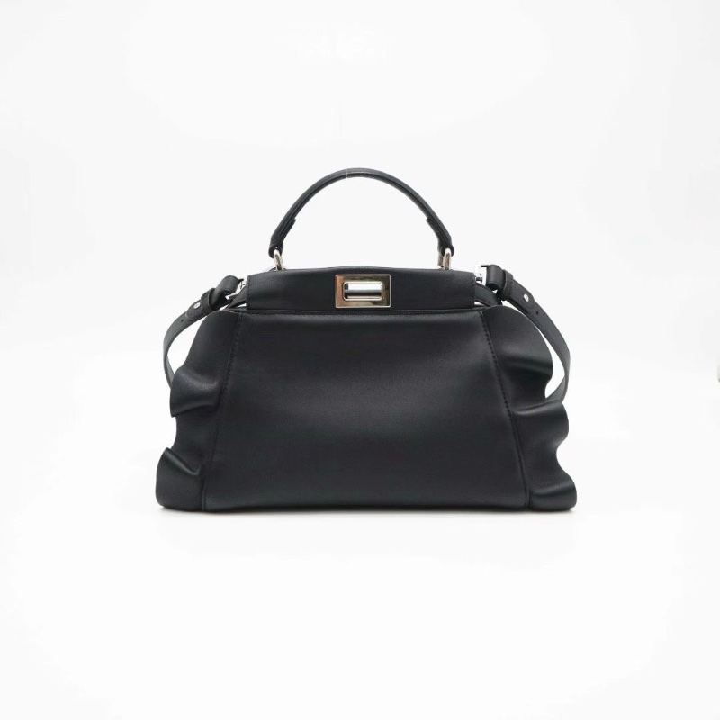 FENDI 小號 Peekaboo 荷葉邊 手提包23*16*12 98新配件塵袋-6