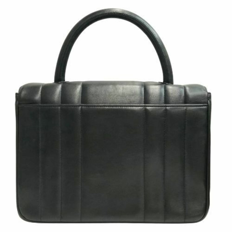 香奈兒 Mademoiselle 羊皮手提包 黑色 WS1660-1