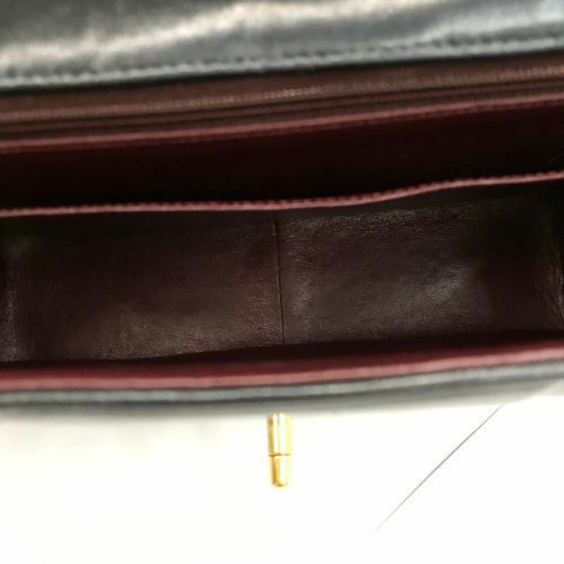 香奈兒 Mademoiselle 羊皮手提包 黑色 WS1660-7