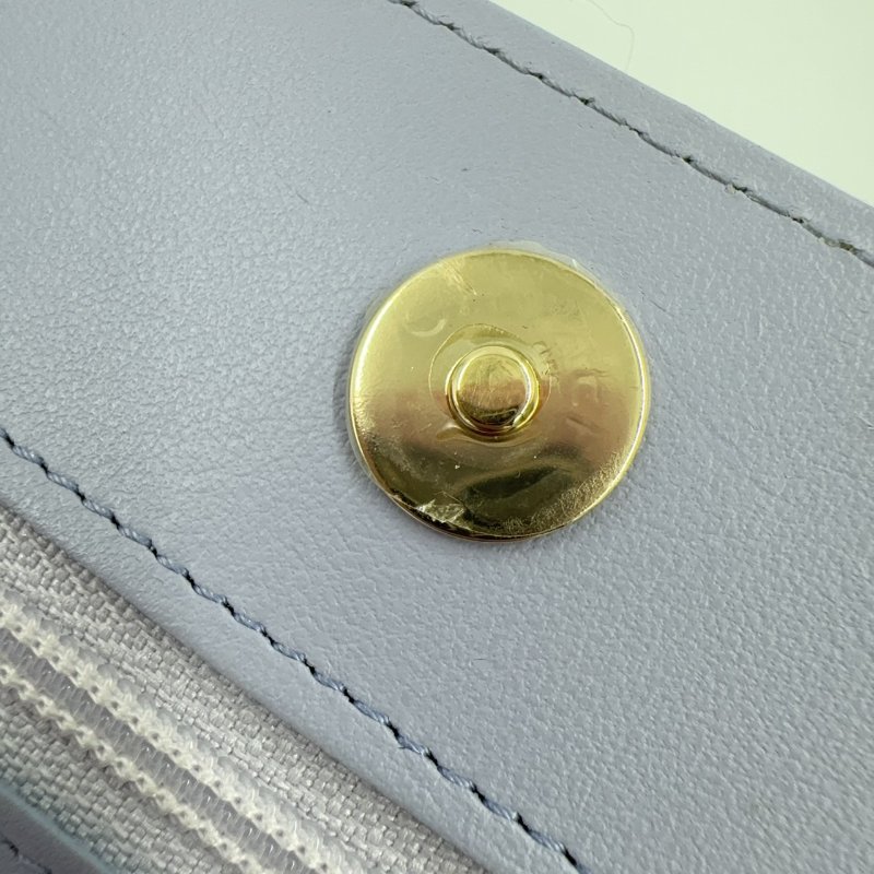 CHANEL薰衣草粉紫色荔枝牛皮淡金釦BOY WOC-24