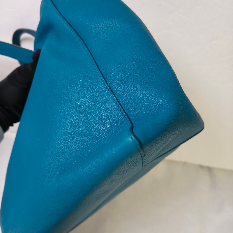 🫅女神購物節狂降（原$16800）‼️只到3/15⏰㊣✨ LOEWE ✨羅威 土耳其藍 湖水藍  小牛皮 托特包 手提包/二手包/二手精品🌳二手樹屋🌳-6