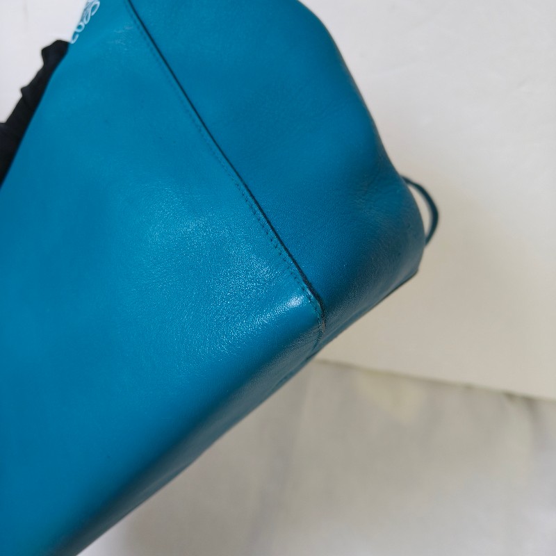 🫅女神購物節狂降（原$16800）‼️只到3/15⏰㊣✨ LOEWE ✨羅威 土耳其藍 湖水藍  小牛皮 托特包 手提包/二手包/二手精品🌳二手樹屋🌳-8
